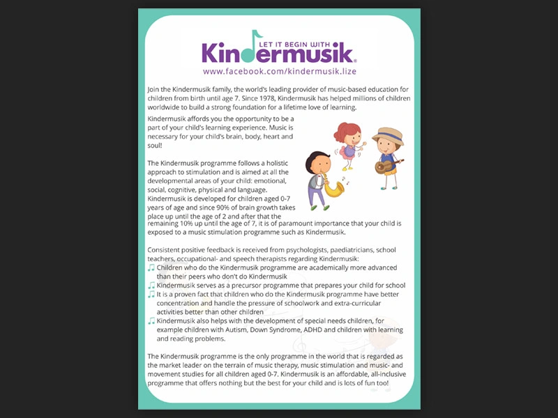 Kindermusiek with Lize - Flyer design - Kindermusiek flyer 02 1