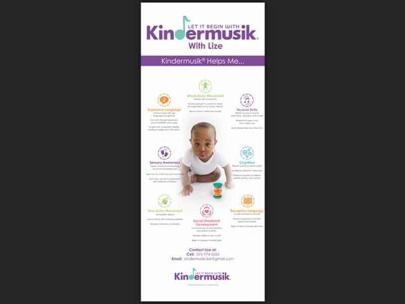 Kindermusiek with Lize - Pullup banner - Pullup banner design 01
