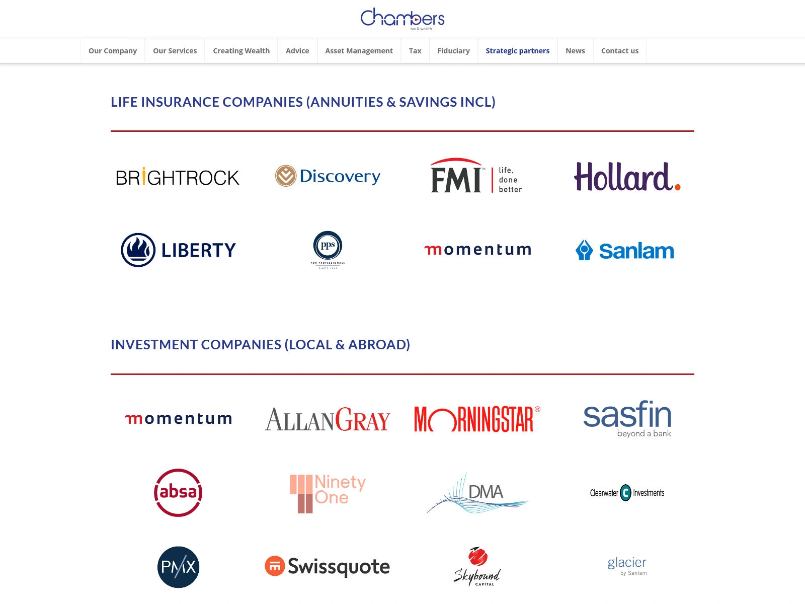 Chambers Tax & Wealth Website Redesign