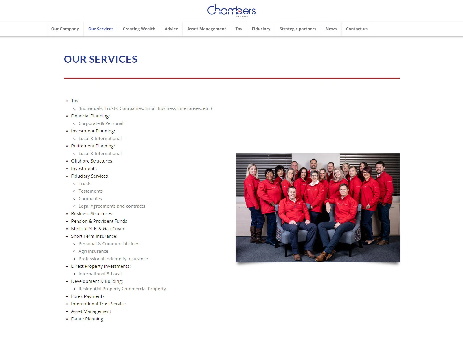 Chambers Tax & Wealth Website Redesign