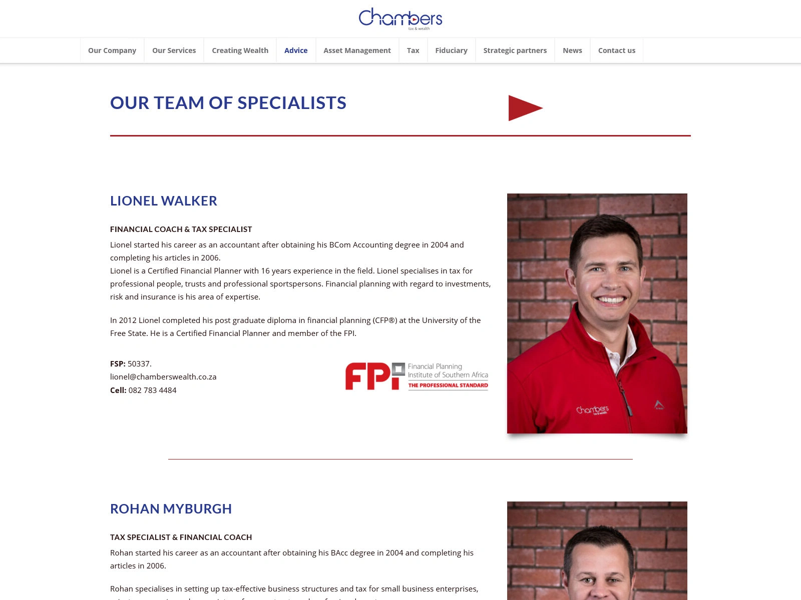 Chambers Tax & Wealth Website Redesign