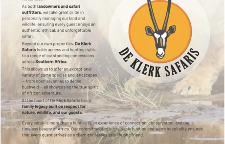 Professional Brochure Design - De Klerk Safaris Case Study - De Klerk Safaris Brochure A4 2026 Page 02