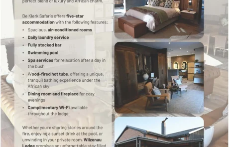 Professional Brochure Design - De Klerk Safaris Case Study - De Klerk Safaris Brochure A4 2026 Page 03