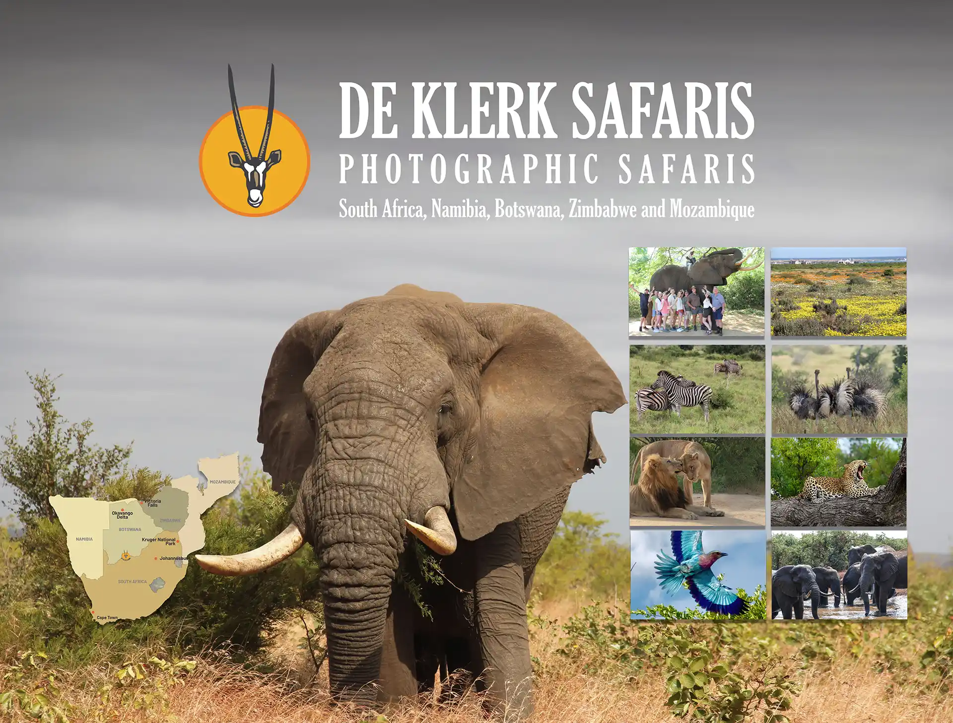 Exhibition Banner Design for De Klerk Safaris - Hunting Safaris ( Cloned ) - De Klerk Safaris Stage Banner Photography